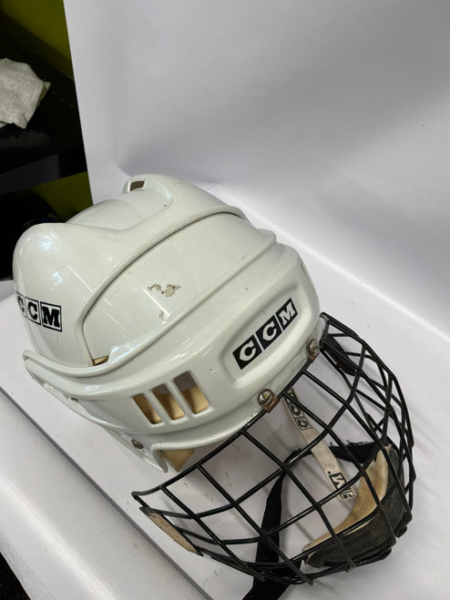 Vist Large View of Product Image Which is Used CCM CCM CAGE HELMET Helmet Cage Combo White XS