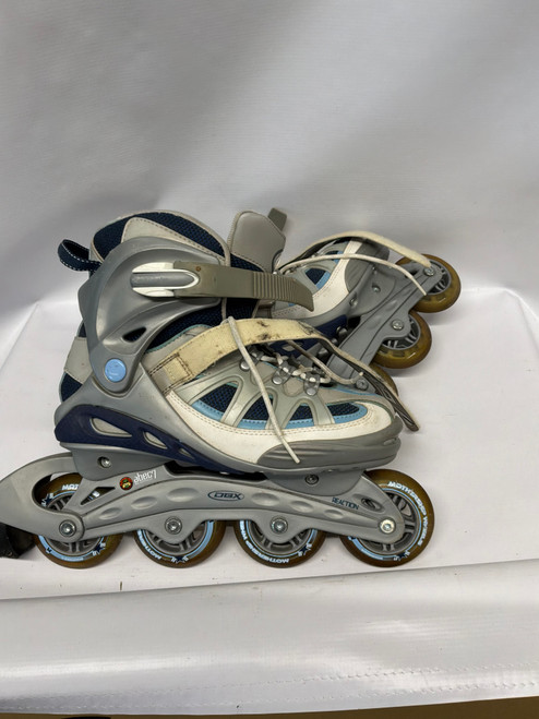 Vist Large View of Product Image Which is Used DBX X Junior Roller Quad Skates Grey Adjustable
