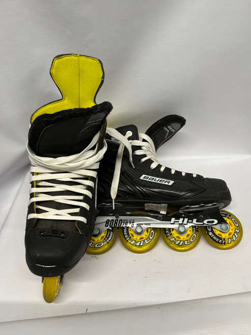 Vist Large View of Product Image Which is Used Bauer HI-LO STREET Senior Roller Quad Skates Black Senior 8