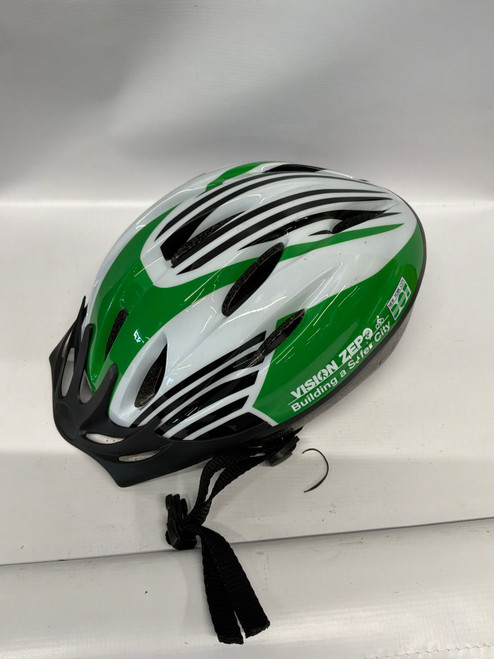 Vist Large View of Product Image Which is Used VISION ZERO Bike Helmet Green LG