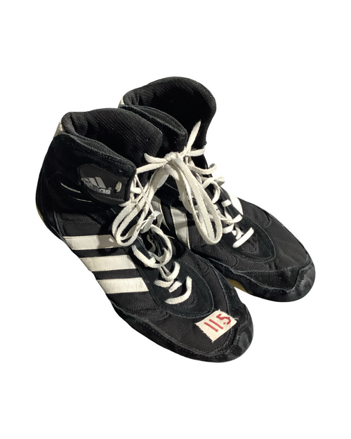 Vist Large View of Product Image Which is Used Adidas Wrestling Shoes Black Senior 11.5