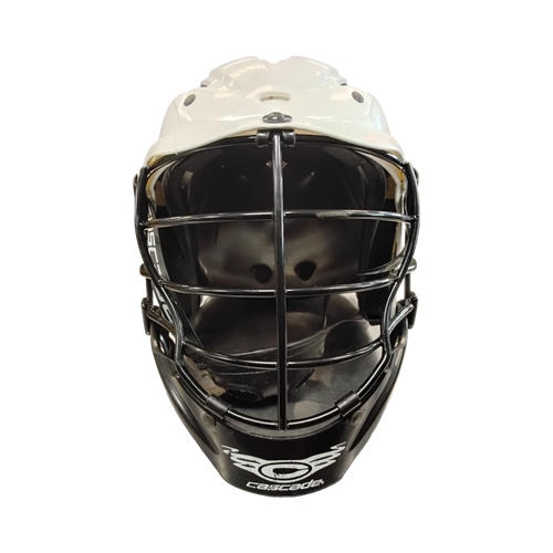 Vist Large View of Product Image Which is Used Cascade CPX-R Lacrosse Helmet White LG