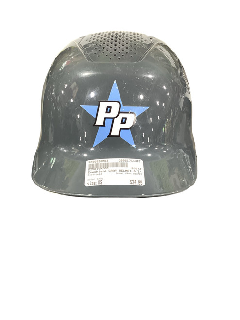 Vist Large View of Product Image Which is Used Evoshield GRAY HELMET Batting Helmet No Mask Grey One Size