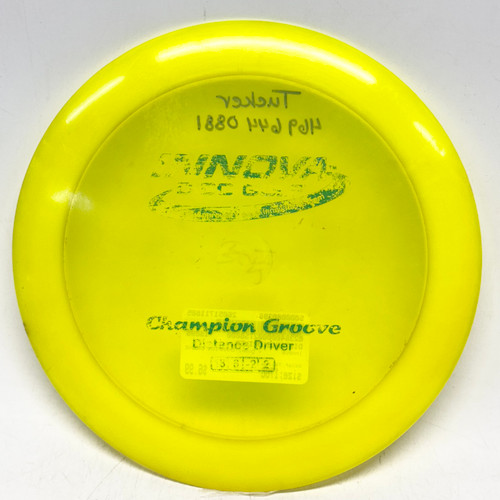 Vist Large View of Product Image Which is Used Innova CHAMPION GROOVE Disc Golf Driver Yellow 176g