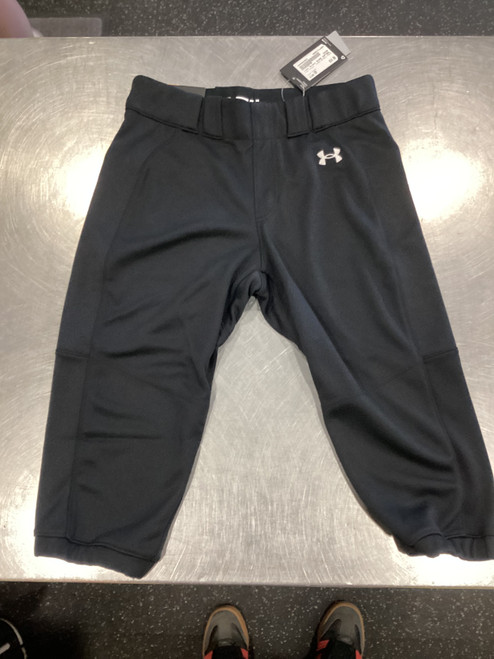 Vist Large View of Product Image Which is Used Under Armour BLACK SOFTBALL PANTS BB/SB Pant Womens Black LG