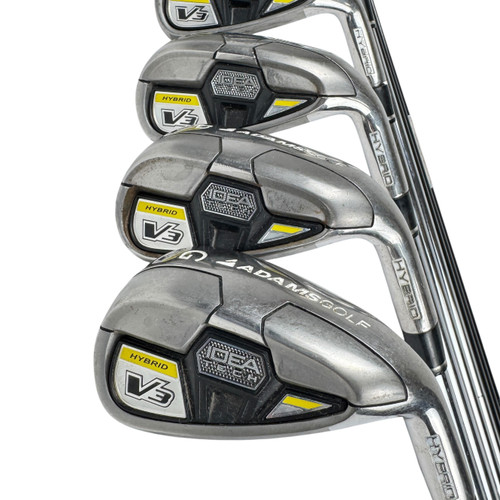 Vist Large View of Product Image Which is Used Adams Golf IDEA TECH V3 HYBRID Men's RH Iron Set 4H-GW Regular Flex