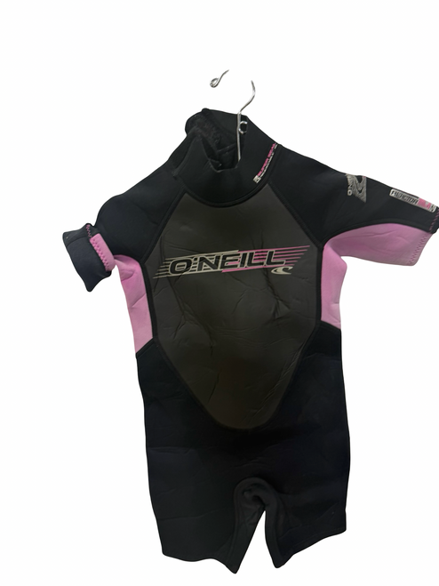 Vist Large View of Product Image Which is Used O'Neill REACTOR 2MM Junior Spring Suit Black And Pink Wetsuit Size 6