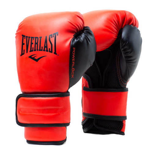 Vist Large View of Product Image Which is Everlast Powerlock 2R 14-ounce Boxing Gloves, Red