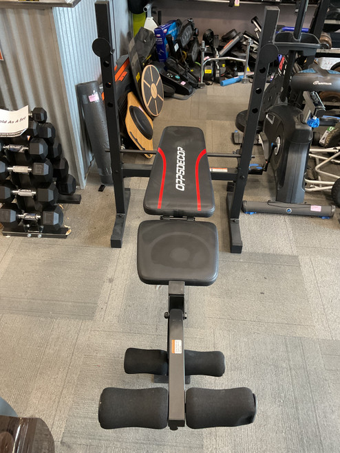 Vist Large View of Product Image Which is Used OPPSDECOR STAND BENCH W/ RACK Standard Bench Black And Red