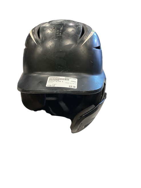 Vist Large View of Product Image Which is Used Easton ELITE X Batting Helmet No Mask Black LG