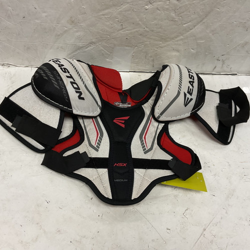 Vist Large View of Product Image Which is Used Easton SYNERGY HSX Youth Shoulder Pads White/Black/Red MD