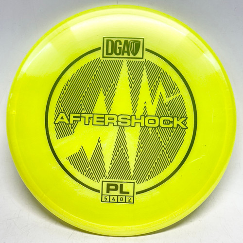 Vist Large View of Product Image Which is Used DGA PL AFTERSHOCK Disc Golf Mid Range Yellow 177g