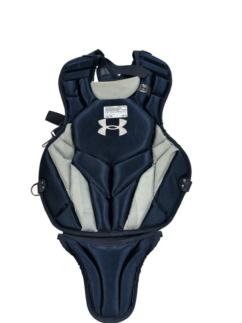 Vist Large View of Product Image Which is Used Under Armour UACPCC4-YVS 7-9 CHEST NOCSAE Catchers Chest Protector Navy Blue Youth