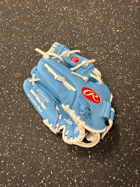 Vist Large View of Product Image Which is Used Rawlings H105ICBW BB/SB Glove LH Throw Carolina Blue 10 1/2"