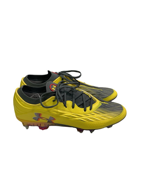 Vist Large View of Product Image Which is Used Under Armour Soccer Cleats Yellow Senior 8.5