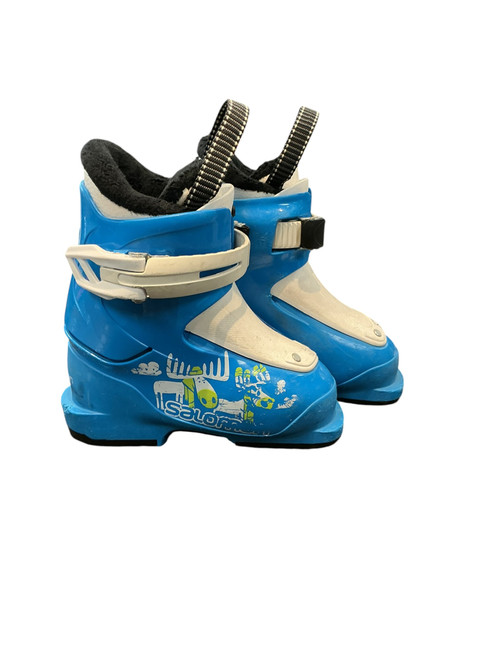 Vist Large View of Product Image Which is Used Salomon SALOMON HIDEOUT Boys DH Ski Boot Royal Blue 150 MP - Y08