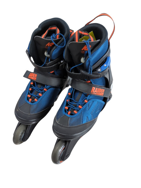 Vist Large View of Product Image Which is Used K2 RAIDER PRO 4-8 Junior Aggressive Skates Royal Blue Adjustable