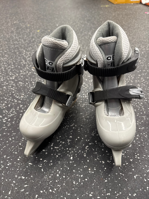 Vist Large View of Product Image Which is Used CCM TYKE 8-11 Boys Softboot Skate Grey Adjustable