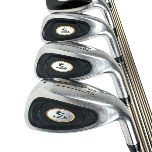 Vist Large View of Product Image Which is Used Cobra KING TRANSITION-S Women's RH Iron Set 3H-PW Ladies Flex Graphite Shaft