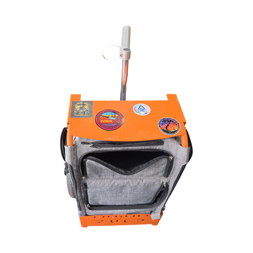 Vist Large View of Product Image Which is Used ZUCA ALL-TERRAIN DISC GOLF CART WITH BAG Disc Golf Bag Orange