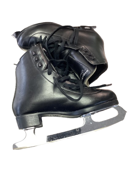 Vist Large View of Product Image Which is Used Riedell FIGURE SKATE WomensFigure Skate Black Senior 8.5