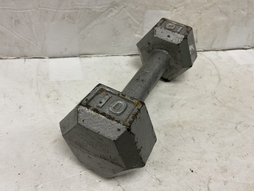 Vist Large View of Product Image Which is Used Hex Dumbbell Grey 10 lb