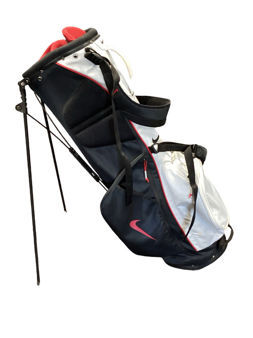 Vist Large View of Product Image Which is Used Nike 5 WAY STAND BAG Mens Stand Bag White