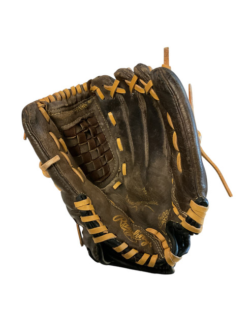 Vist Large View of Product Image Which is Used Rawlings HIGHLIGHT SERIES BB/SB Glove RH Throw Brown 11 1/2"