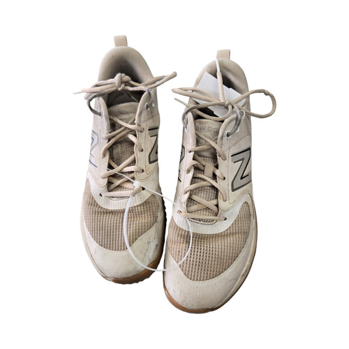 Vist Large View of Product Image Which is Used New Balance BASEBALL TURF SHOES BB/SB Cleats White Senior 10