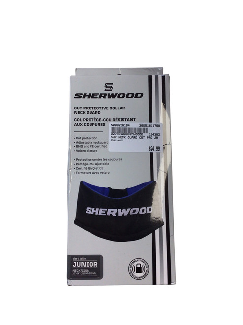 Vist Large View of Product Image Which is Used Sher-wood Hockey Neck Guard Cut Pro Jr Accessory