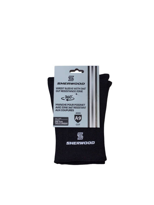 Vist Large View of Product Image Which is Used Sher-wood Cut Resistant Wrist Sleeves Hockey Accessory