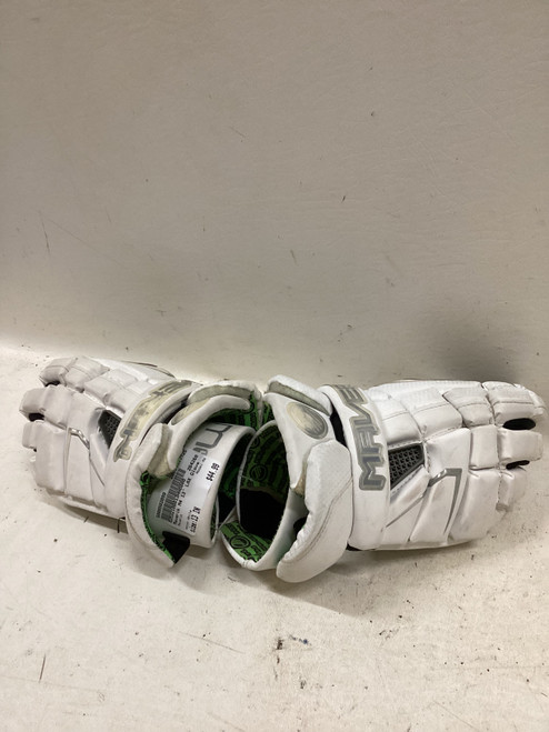 Vist Large View of Product Image Which is Used Maverik M4 Lacrosse Gloves Mens White 13"