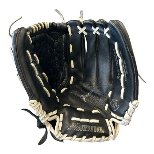 Vist Large View of Product Image Which is Used Mizuno PROSPECT SERIES RH Throw Fastpitch Gloves Black 12 1/2"
