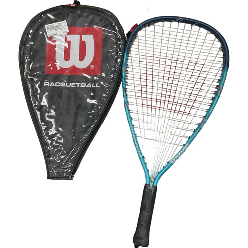Vist Large View of Product Image Which is Used Wilson WILSON TITANIUM RACQUET Adult Racquetball Racquet Royal Blue Unknown