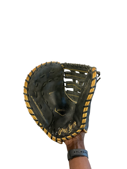 Vist Large View of Product Image Which is Used Rawlings R9 SERIES BB/SB First Base LH Throw Black 12 1/2"