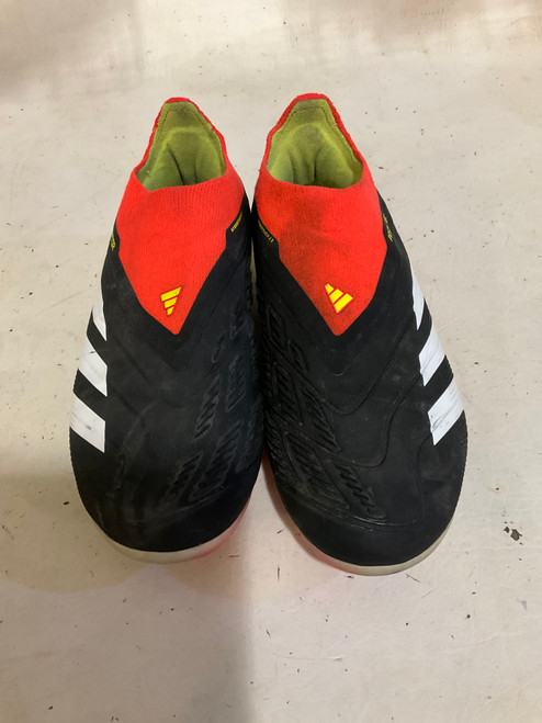 Vist Large View of Product Image Which is Used Adidas Soccer Cleats Black/Orange/White Junior 01.5