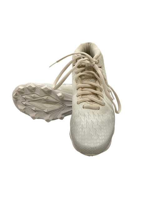 Vist Large View of Product Image Which is Used Under Armour BASEBALL CLEAT BB/SB Cleats White Junior 03