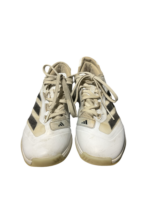Vist Large View of Product Image Which is Used Adidas ADIZEROIMPACT TURF BB/SB Cleats White Junior 04.5