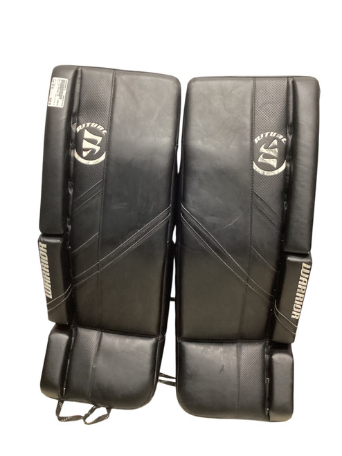 Vist Large View of Product Image Which is Used Warrior RITUAL G5 Goalie Leg Pads Senior Black 30"