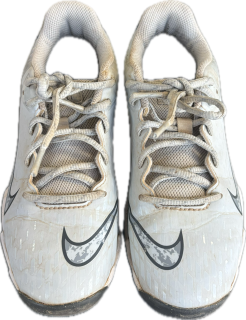 Vist Large View of Product Image Which is Used Nike DIAMOND Baseball Cleats White Junior 03