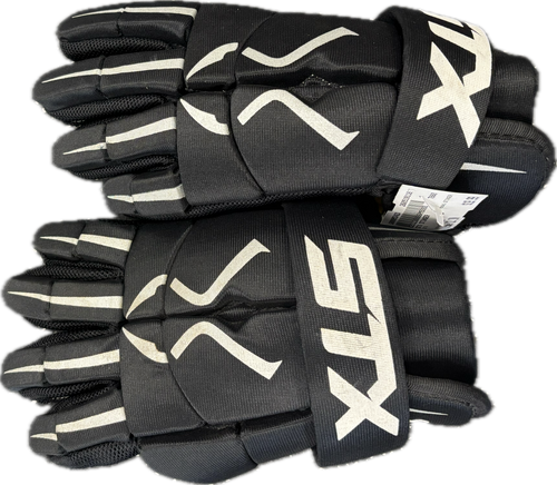 Vist Large View of Product Image Which is Used STX STINGER Lacrosse Gloves Junior Black 12"