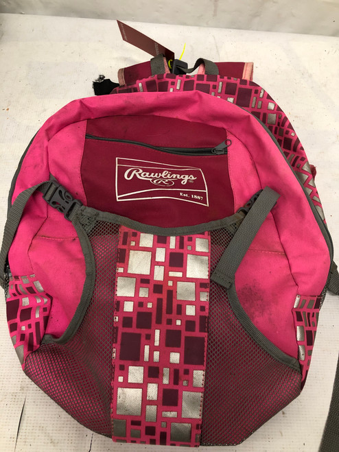 Vist Large View of Product Image Which is Used Rawlings PINK BACKPACK BB/SB Player Backpack Pink