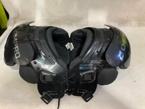 Vist Large View of Product Image Which is Used Champro GAUNTLET FB Shoulder Pads Black SM