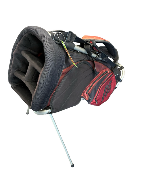 Vist Large View of Product Image Which is Used Mizuno 4 WAY STAND BAG Mens Stand Bag Red