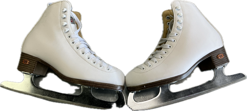 Vist Large View of Product Image Which is Used Riedell 110W Girls Figure Skate White Junior 04