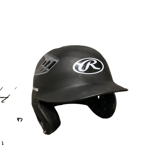 Vist Large View of Product Image Which is Used Rawlings BLACK HELMET Batting Helmet No Mask Black SM