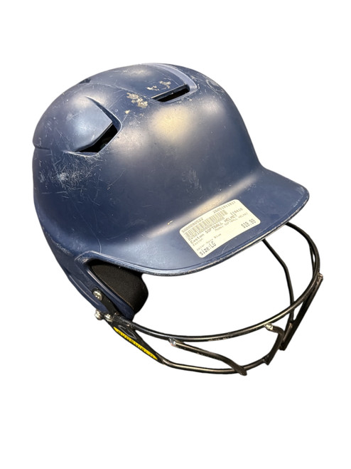Vist Large View of Product Image Which is Used Easton SOFTBALL HELMET Batting Helmet w/Mask Navy Blue LG