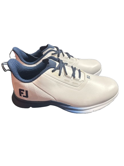 Vist Large View of Product Image Which is Used Foot Joy FUEL 55422 - MENS SZ 8 W Mens Golf Shoes Navy And White Senior 8