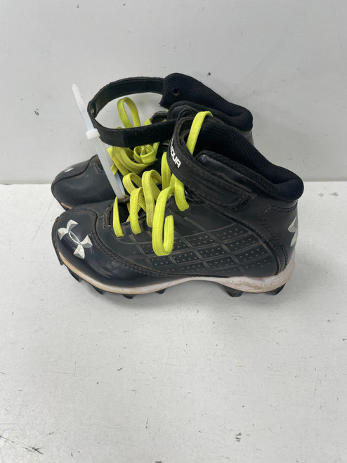 Vist Large View of Product Image Which is Used Under Armour HIGH BB/SB Cleats Black Youth 10.0