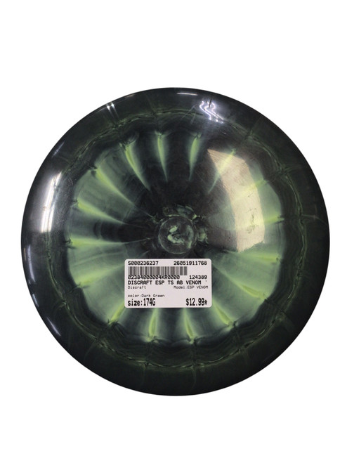 Vist Large View of Product Image Which is Used Discraft ESP VENOM Tour Series AB Disc Golf Driver Dark Green 174g